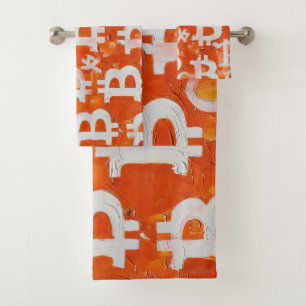 Art of Bitcoin (#6) oil painting Bath Towel Set