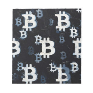 Art of Bitcoin (BW #4) oil painting Notepad