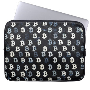 Art of Bitcoin (BW #7) oil painting Laptop Sleeve
