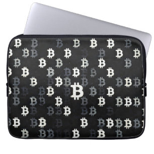 Art of Bitcoin (BW #9) oil painting Laptop Sleeve