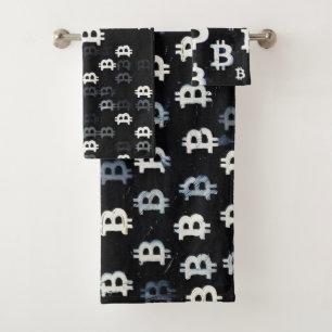 Art of Bitcoin (BW-A) oil painting Bath Towel Set