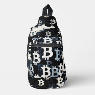 Art of Bitcoin (BW-B) oil painting Sling Bag