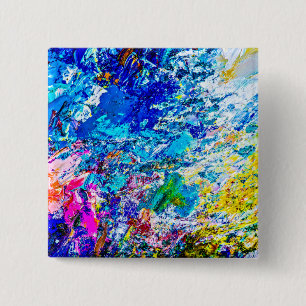 Art of colour palette 15 cm square badge