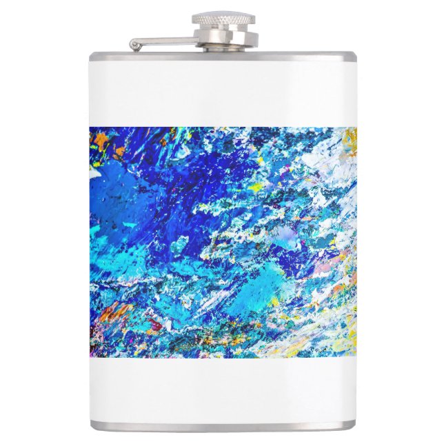 Art of colour palette hip flask (Front)
