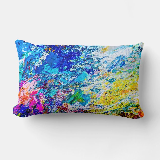 Art of colour palette lumbar cushion (Front)