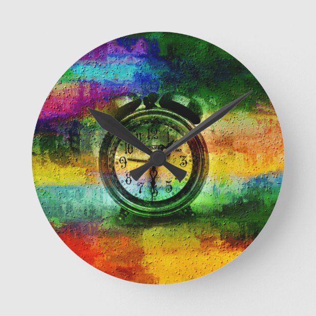 Art of expression and communica | Zazzle_Growshop. Round Clock (Front)
