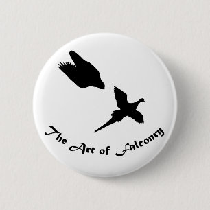 Art of Falconry- Peregrine Falcon 6 Cm Round Badge