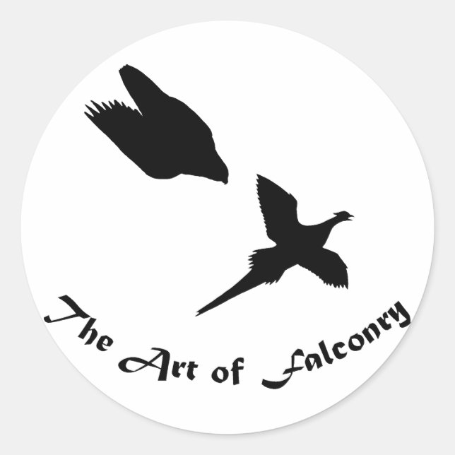 Art of Falconry- Peregrine Falcon Classic Round Sticker (Front)