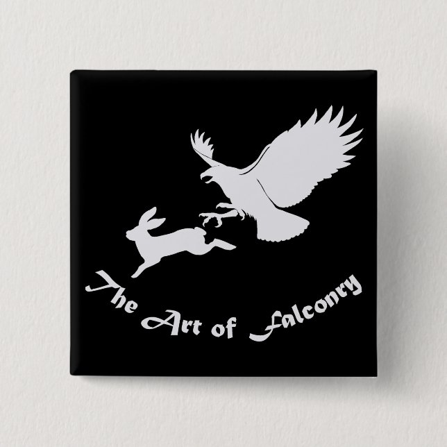 Art of Falconry - Red Tail Hawk 15 Cm Square Badge (Front)