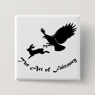 Art of Falconry - Red Tail Hawk 15 Cm Square Badge