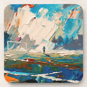 "Art of Football" (Style 2) Oil Painting Coaster