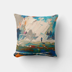 "Art of Football" (Style 2) Oil Painting Cushion