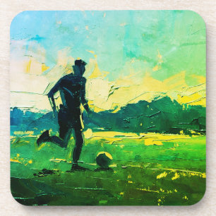 "Art of Football" (Style 4) Oil Painting Coaster
