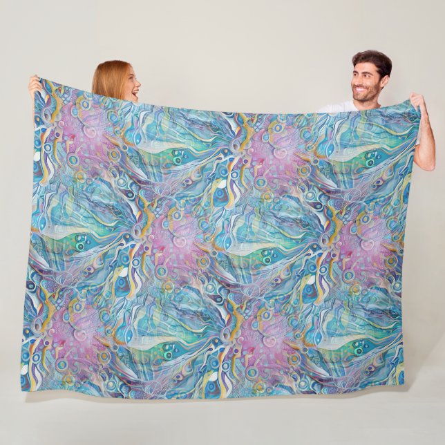 Art of Image Abstraction - seamless pattern 4 Fleece Blanket (In Situ)