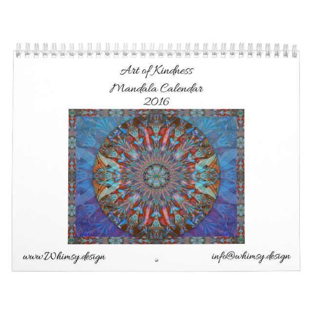 Art of Kindness Mandala Calendar 2016 (2 page) (Cover)