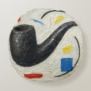Art of Pipe (#6) Round Cushion