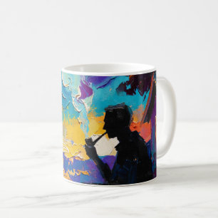 Art of Pipe: Country Night (Oil Painting No. 2) Coffee Mug