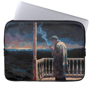 Art of Pipe (Night Time #1) oil painting Laptop Sleeve