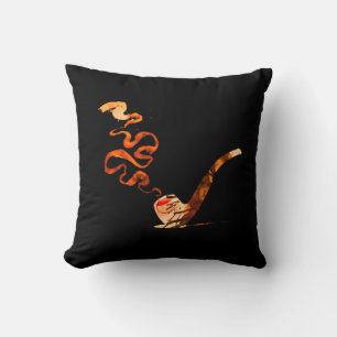 Art of Pipe Smoking (Warm: Black + White) Cushion