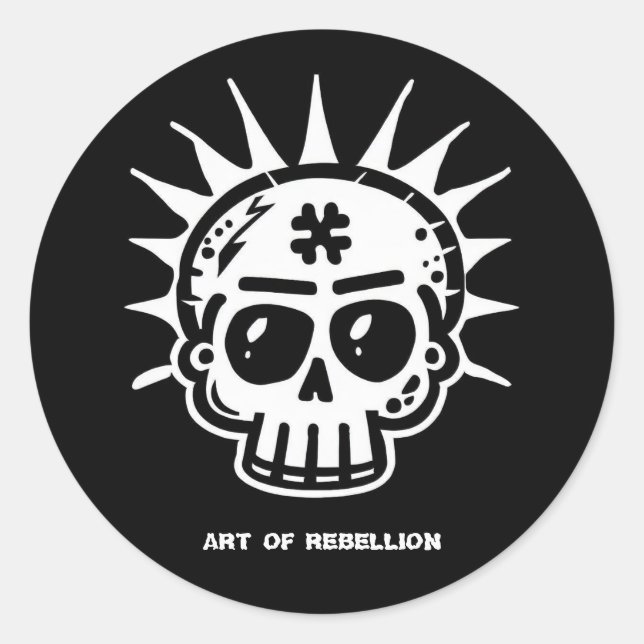 'ART OF REBELLION'  CLASSIC ROUND STICKER (Front)