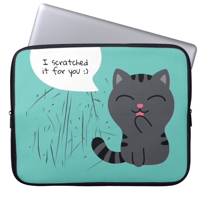 Art of Scratching Illustration Laptop Sleeve (Front)