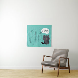 Art of Scratching Illustration Tapestry