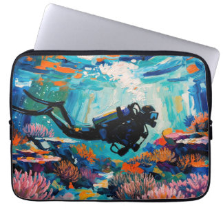 Art of Scuba Diving (#1) oil painting Laptop Sleeve