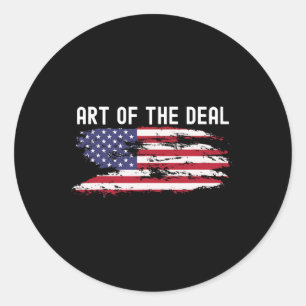Art Of The Deal Trump Tariff Liberation Day  Classic Round Sticker