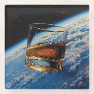 Art of Whiskey: In Space (Painting No. 2) Glass Coaster
