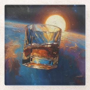 Art of Whiskey: In Space (Painting No. 5) Glass Coaster