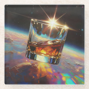 Art of Whiskey: In Space (Painting No. 7) Glass Coaster