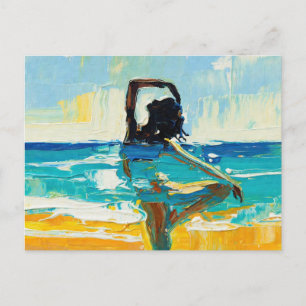 Art of Yoga (#2) oil painting Holiday Postcard