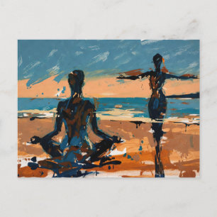 Art of Yoga (#3) oil painting Postcard
