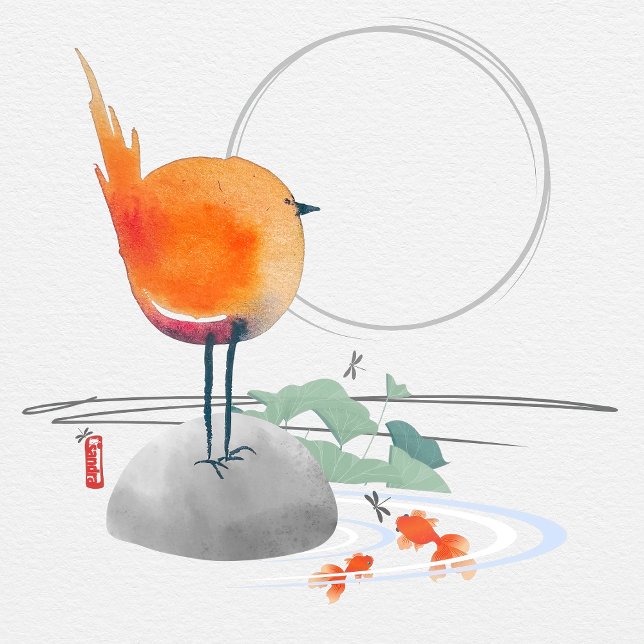 ART OF ZEN  watercolor bird art cards (Creator Uploaded)