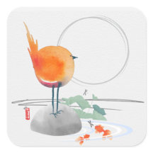 ART OF ZEN  watercolor bird 