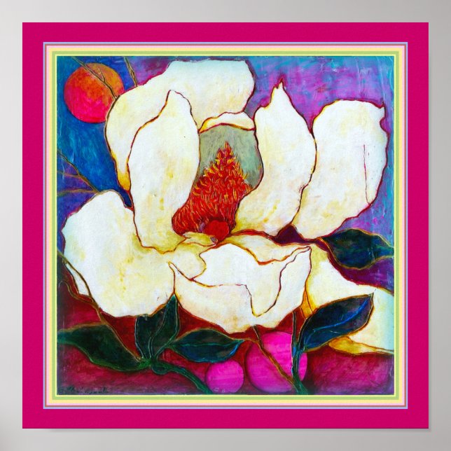 ART-ON-CANVAS: Magnolia Heat.12"x12" Poster (Front)