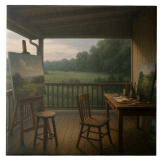 Art on the a County Porch Tile