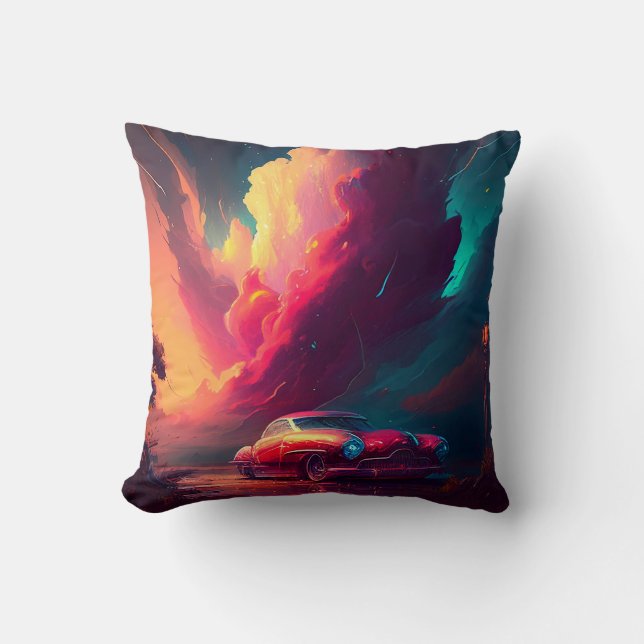Art on Wheels Digital Car Portrait  Cushion (Front)