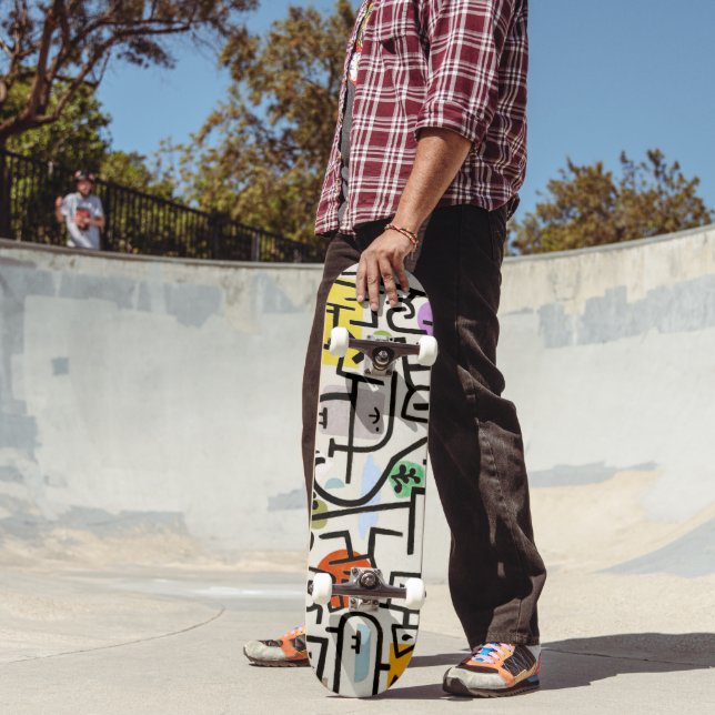 Art on Wheels: Rich Port by Paul Klee Skateboard (Outdoor 2)