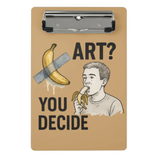 Art or Snack? The Banana Debate Mini Clipboard