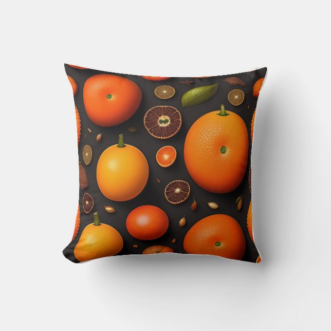 Art Orange design Cushion (Front)