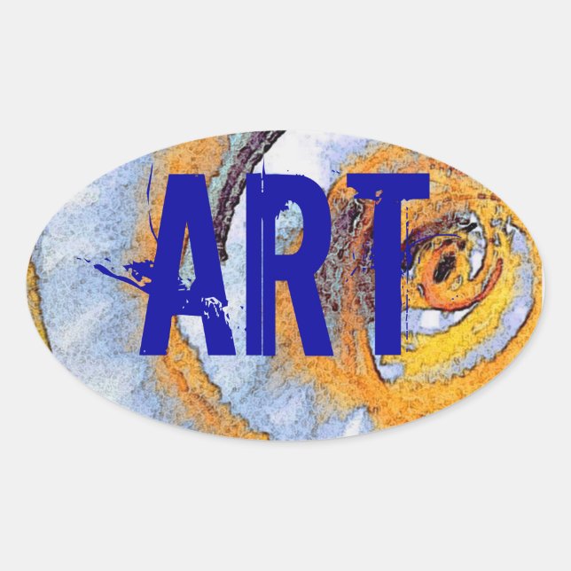 ART OVAL STICKER (Front)