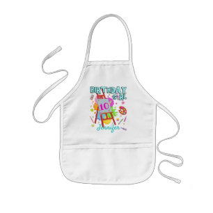 Art Paint Painting Splatter Birthday Girl Matching Kids Apron