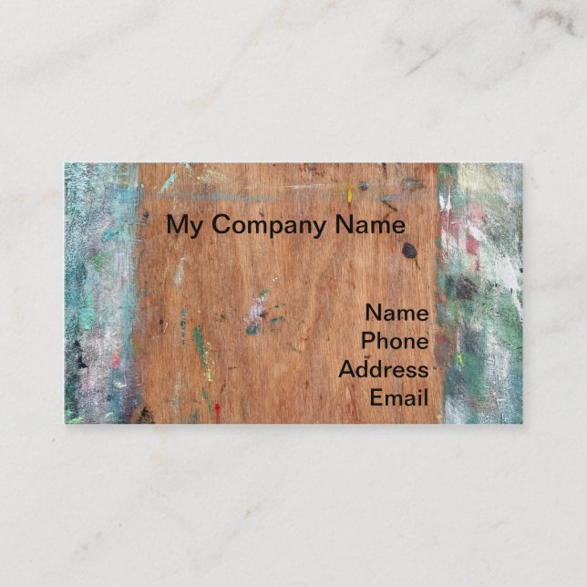 Art painter's easel with multiple colours business card (Front)