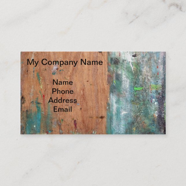 Art painter's easel with multiple colours business card (Front)