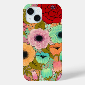 Art Painting Flower Garden Apple iPhone 15 Case