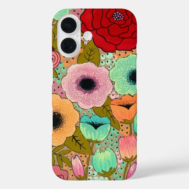 Art Painting Flowers Apple  Case-Mate iPhone Case (Back)