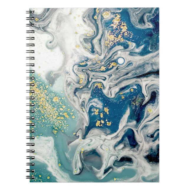 Art, painting- Natural grey colour: metallic, silv Notebook (Front)