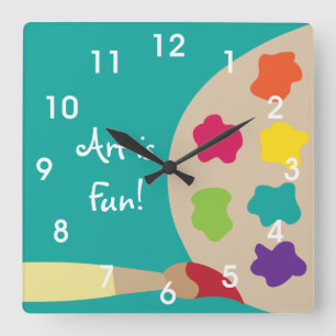 Art Painting Palette Wall Clock