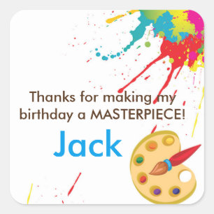 Art Painting Party favour goodie bag stickers